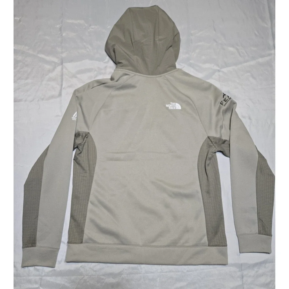 The North Face Mens Mountain Athletics Fleece Hoodie 1/4-Zip Large Tan Logo Pic!